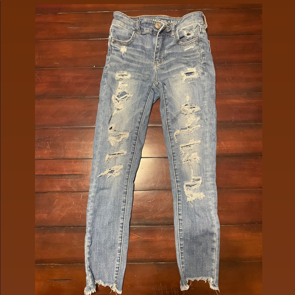 American Eagle, Next level stretch, High rise jeggings, Size 0 Reg